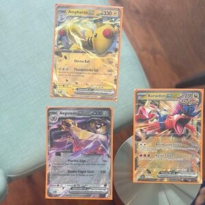 Ampharos EX, Aegislash EX, and Koraidon EX Card lot